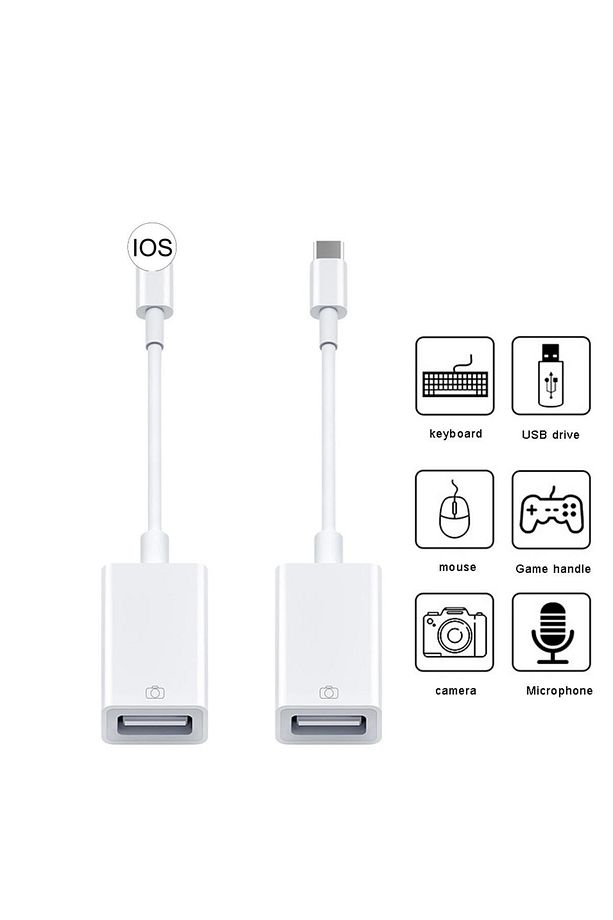 İPHONE Apple LİGHTNİNG TO DİŞİ USB OTG KABLO İOS Kablo USB Dönüştürücü Adaptör - 3