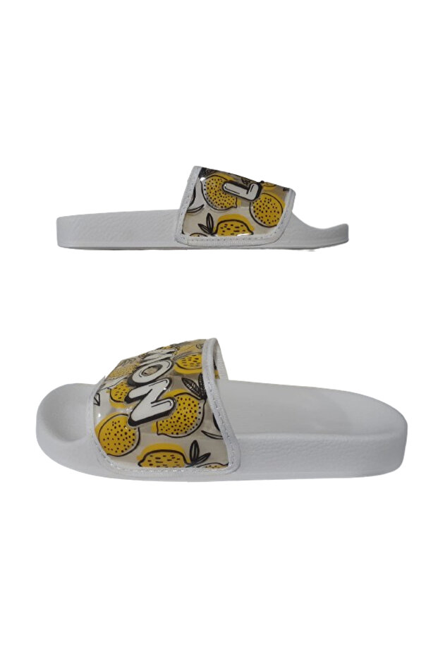 Women's White Lemon Ultra Light Daily Stylish Slippers Gzerr015-031