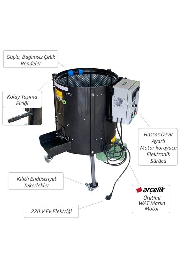 Cks80d Ceviz Soyma Makinası Devir Ayarlı 80 Litre - 3