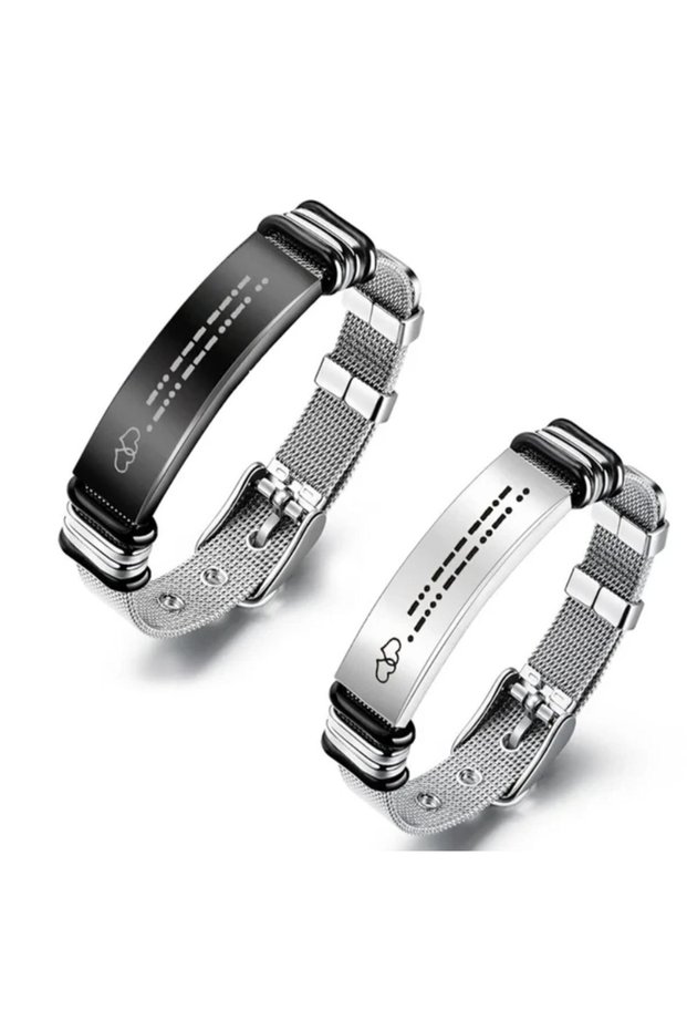 Morse Alphabet Coded Forever I Love You 1 a Det Unisex, for Lover, Bracelet