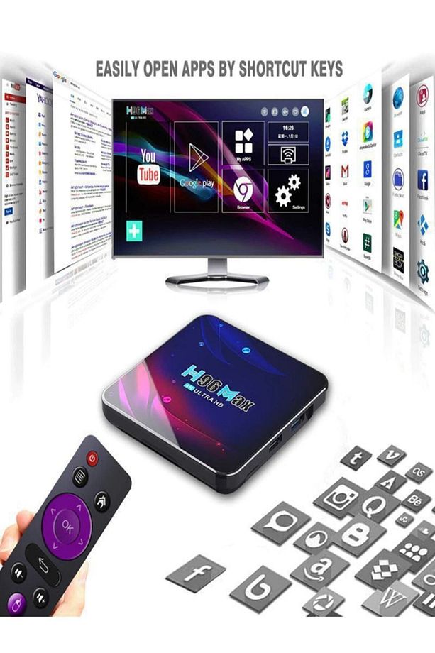 H96 Max V11 32 Gb Androıd Tv Box H96 Max 4k Androıd11 - 6