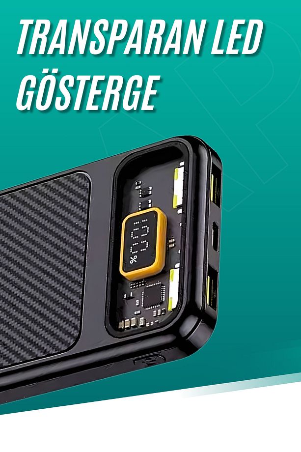 20000 Mah Powerbank Süper Tasarım Gerçek Tam Net 20,000 Mah ( Iphone Ve Android Uyumlu ) - 7