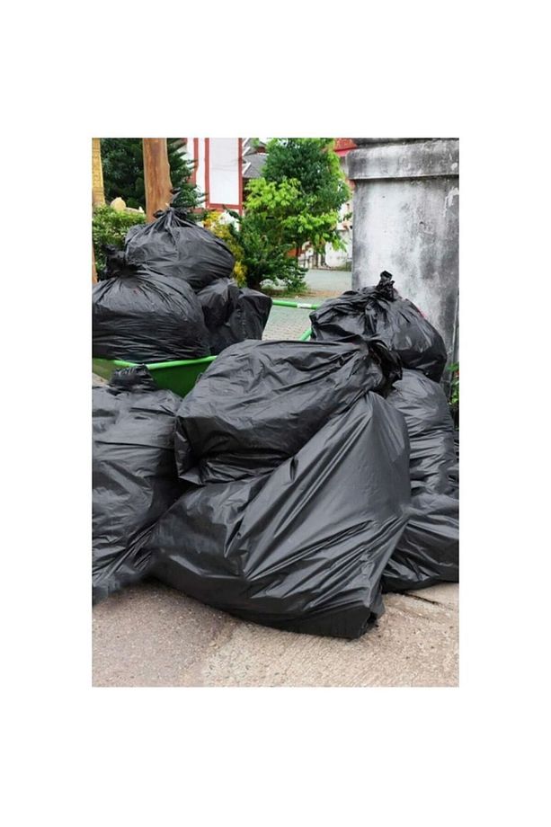 Kalın Çöp Torbası 500 gr X 3 Rulo Çöp Poşeti 80x110 Cm Siyah Jumbo Endüstriyel Çöp Torbası - 5