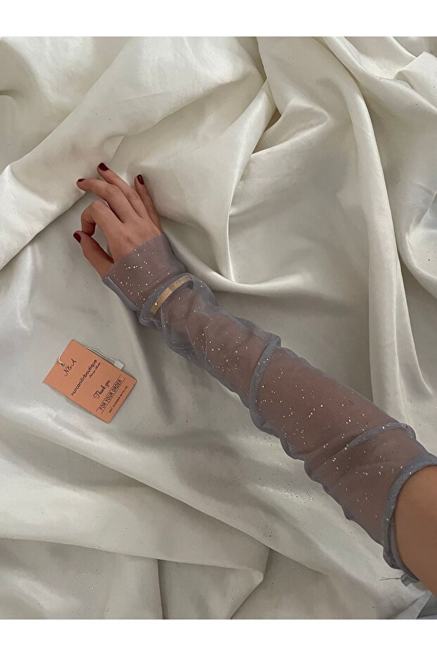 Mavi sim detaylı kolluk eldiven - 2