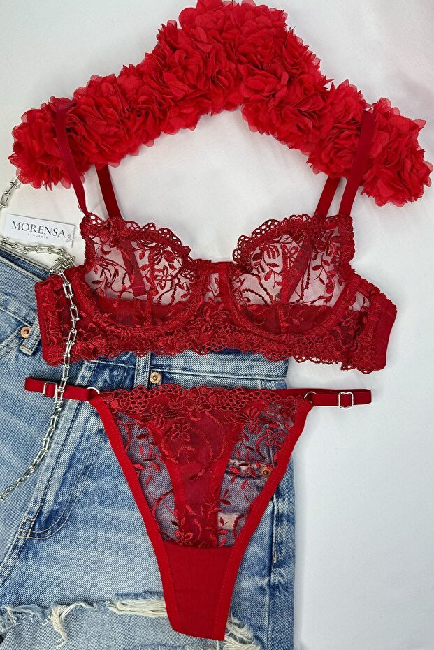 Red Water Bra Set Lingerie main image 0