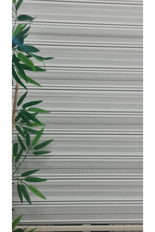 GRİ JAKARLI PLİSELİ FAVORİ Zebra Perde - 3