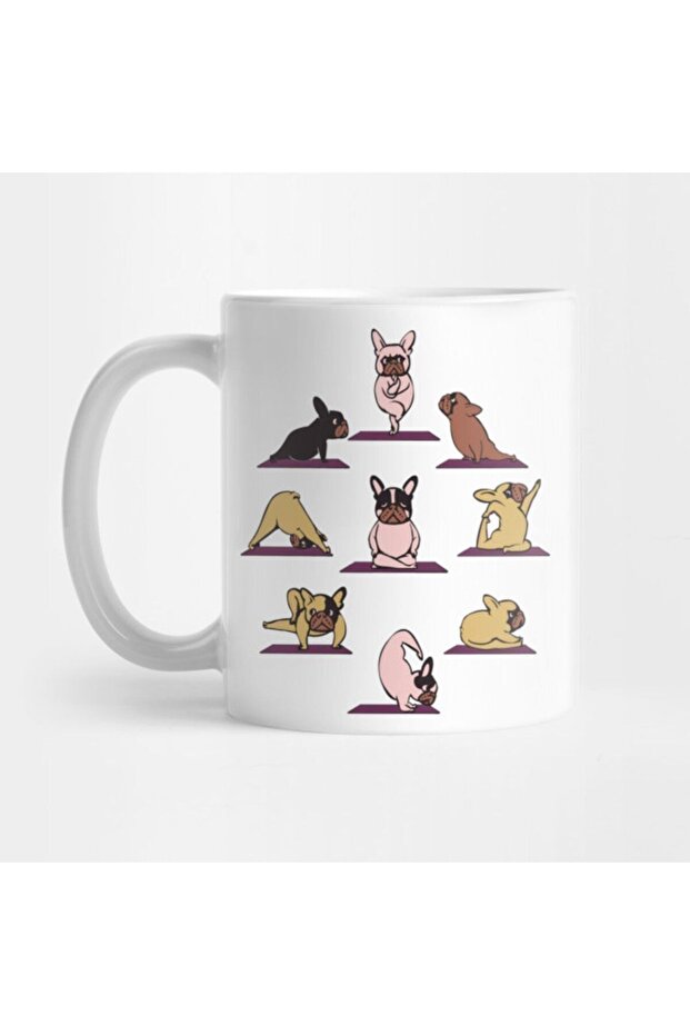 Frenchie Yoga Mug, Gift, Dowry, Presentation