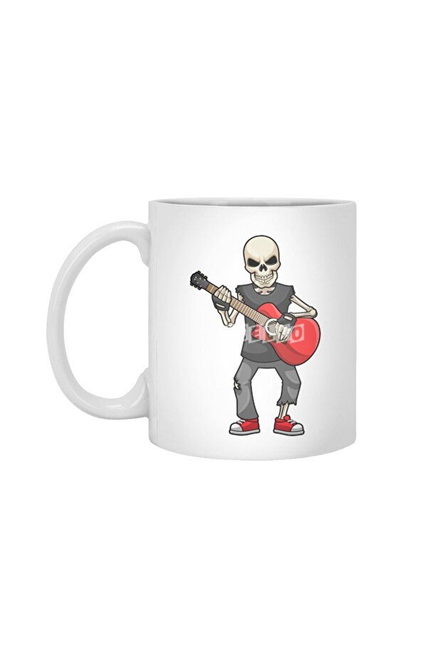 Skeleton Horse Music with Guitar White Mug, Gift, Dowry, Presentation