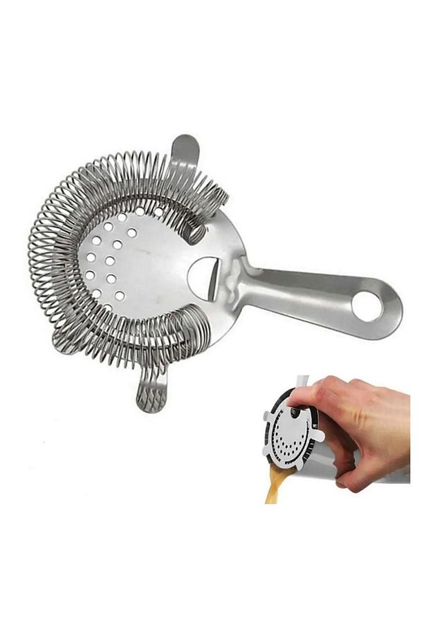 Bar Seti 3 Parça Jigger 2/4 Cl Bar Süzgeci Tokmaklı Bar Kaşığı Kokteyl Ölçeği Bartender Kokteyl - 3