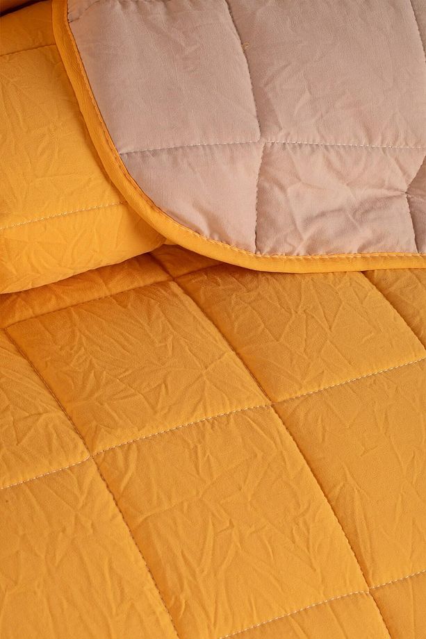 Tek Kişilik Yatak Örtüsü Takımı Yeni Nesil Comfort Set Hardal - 6