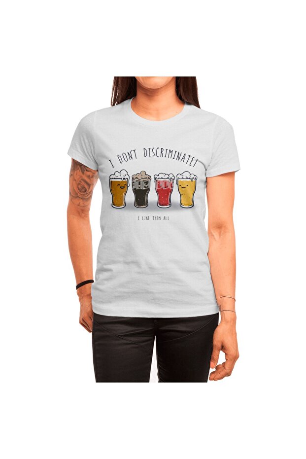 Men's and Women's Unisex White T-Shirt - No Discriminate