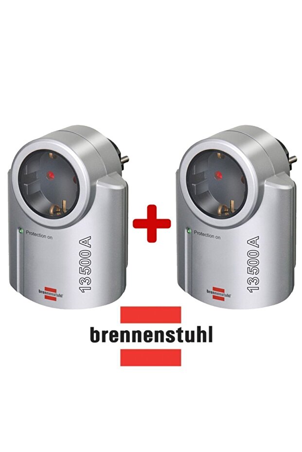 Primera Line Gray Surge Protected Socket 2 Pieces