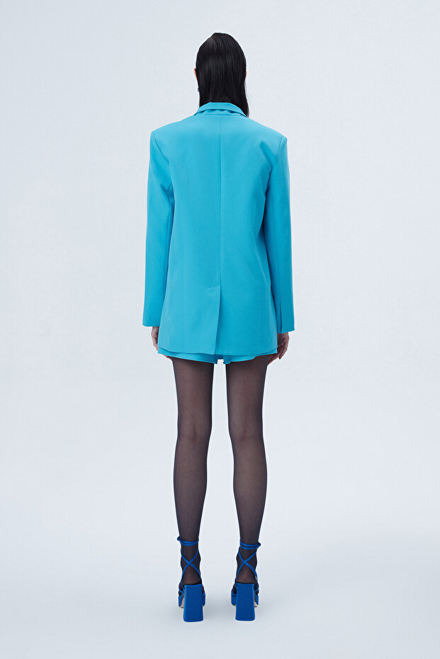 Blazer Ceket Mavi - 5