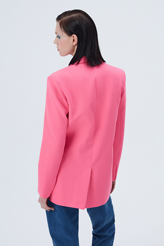 Blazer Ceket Neon Pembe - 5