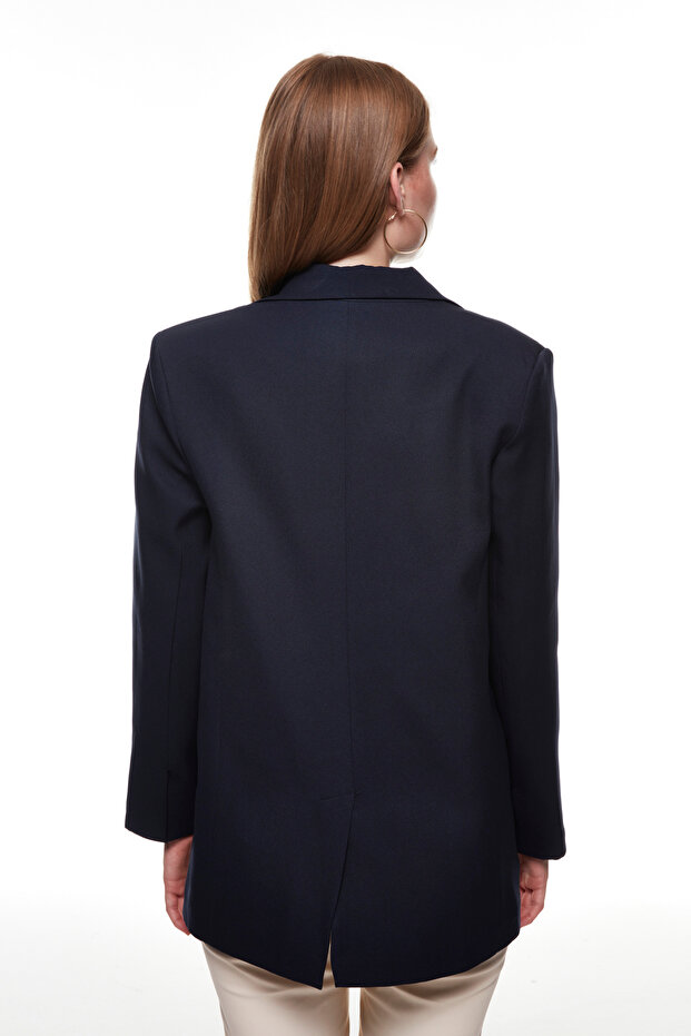 Blazer Ceket Lacivert - 5
