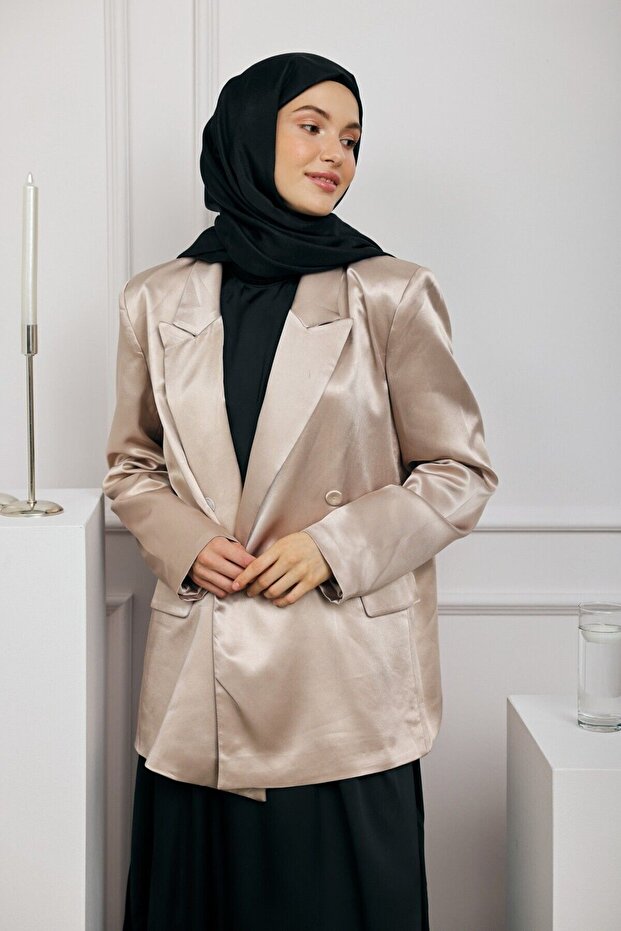 Düz Monogram Serisi Şal Siyah - 2