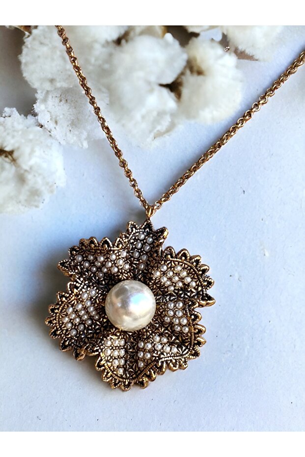 Çiçek Figür Kolye - 2