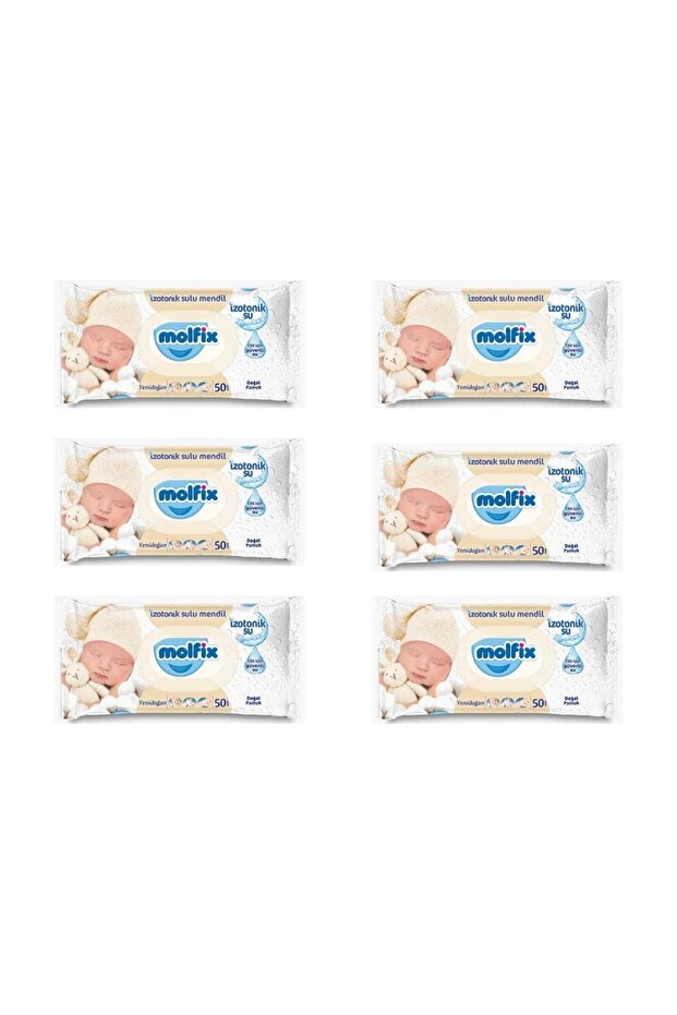 Newborn Isotonic Water Wet Wipes 6X50