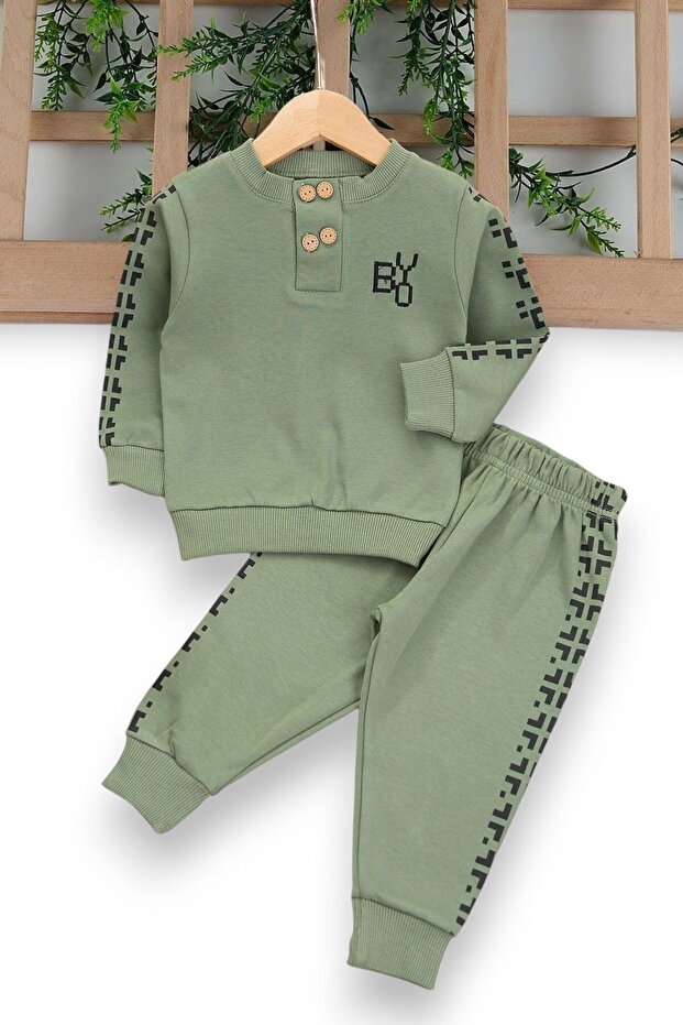 Baby Boy Set - Long Sleeve, 6-24 Months, 2 Thread No Raised Top and Bottom Set