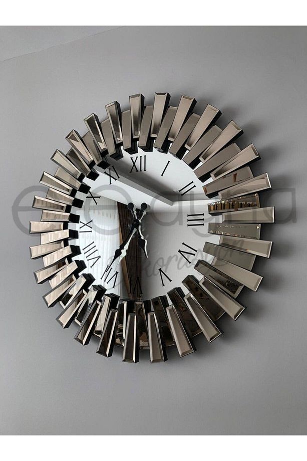 83CM-PİYANO-BRONZ AYNA DUVAR SAATİ - 2