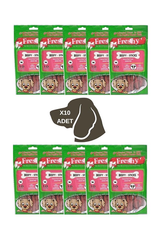 Beefy Sticks - Sığır Tahılsız Çubuk Köpek Ödülü 100 Gr-10 Çubuk 10Lu Paket - 1