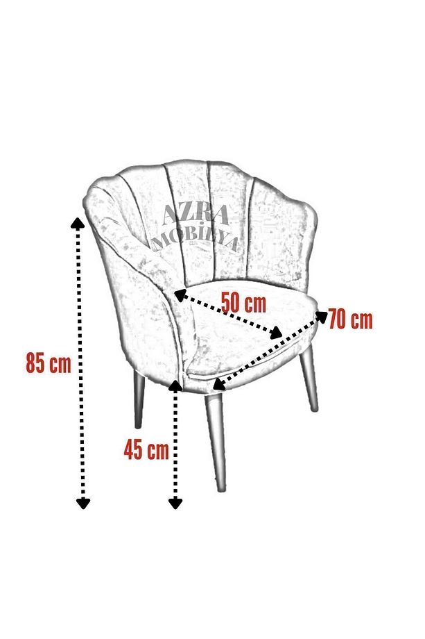 Papatya Model Berjer - Tekli Koltuk - Ahşap Ayak - Babyface Kumaş - Sarı - 2