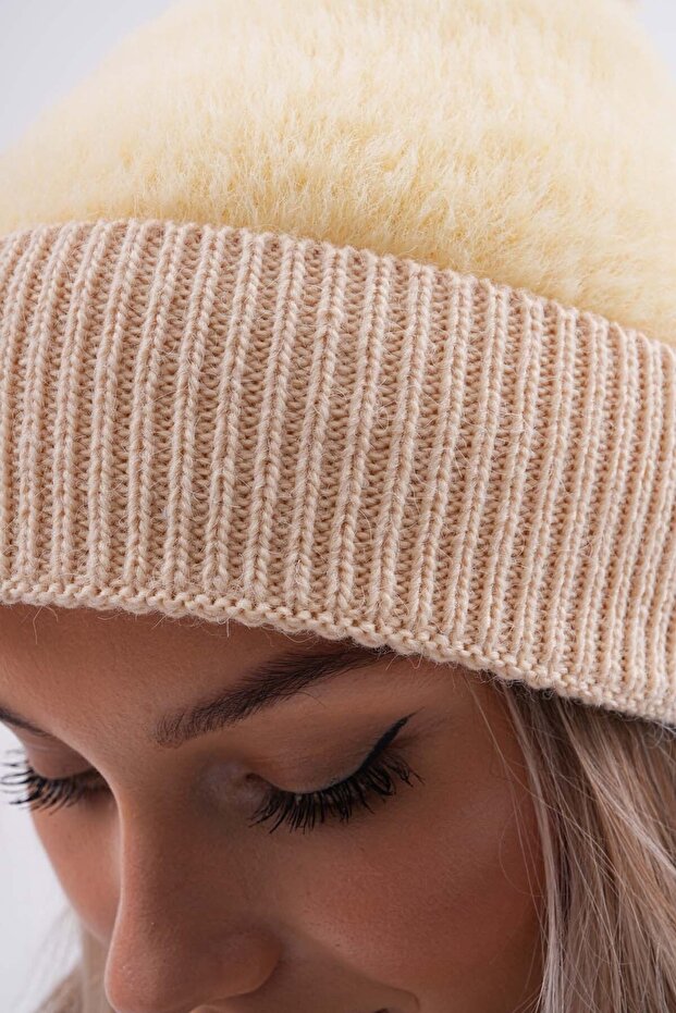 Peluş Ponponlu Bere - 8