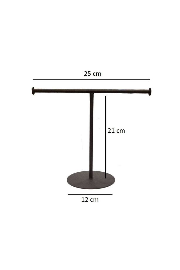 Metal T kolye askısı Takı Düzenleyici Takı Askısı Takı Standı TeSbih Askısı Bileklik Askısı - 4