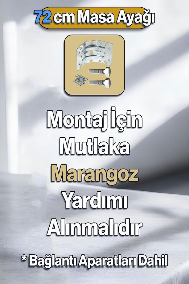 4 Adet Elips Masa Dresuar Ayağı 75 Cm Plastik Beyaz Ayak Mutfak Yemek Masası Mobilya Ayakları Beyaz - 4