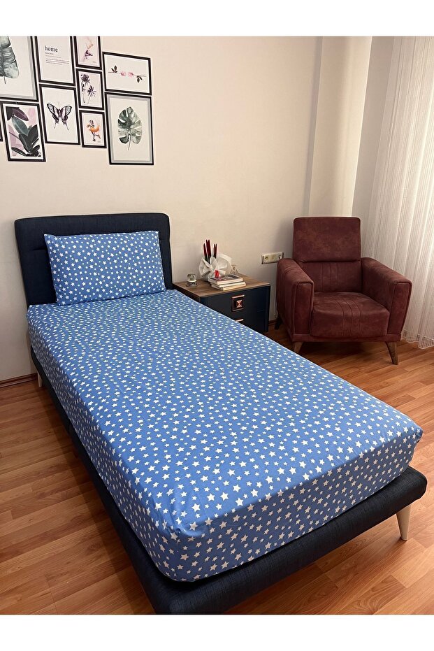 Single Elastic Padded Bed Sheet - 1