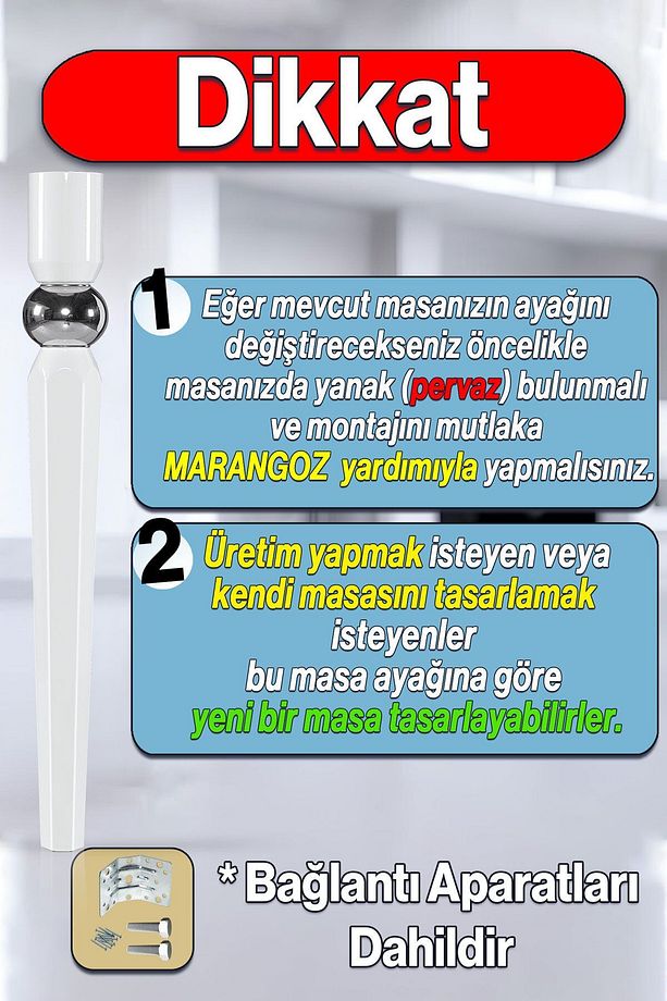 4 Adet Elips Masa Dresuar Ayağı 75 Cm Plastik Beyaz Ayak Mutfak Yemek Masası Mobilya Ayakları Beyaz - 3