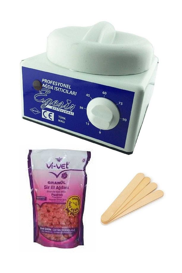 Sir Ağda Makinesi +pudralı Soyulabilen Boncuk Ağda + Spatula Seti - 1