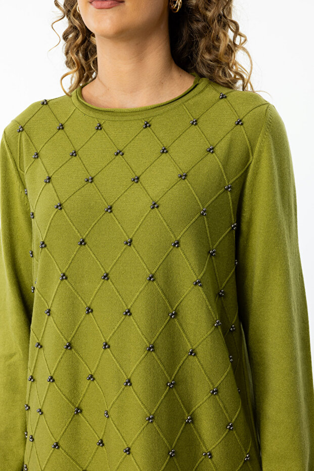 Taş Detalı Triko - 4