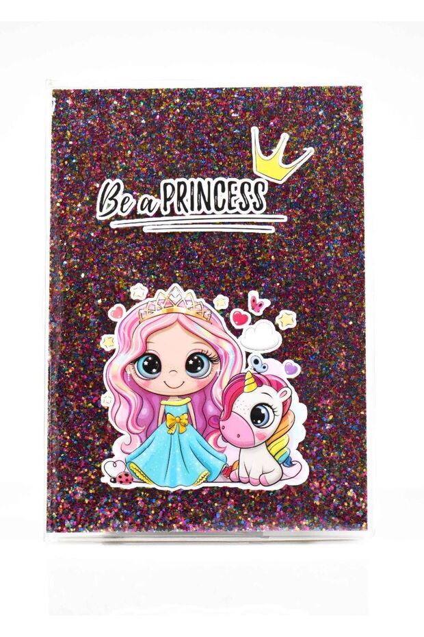 Purple Princess Glitter Notebook - 1