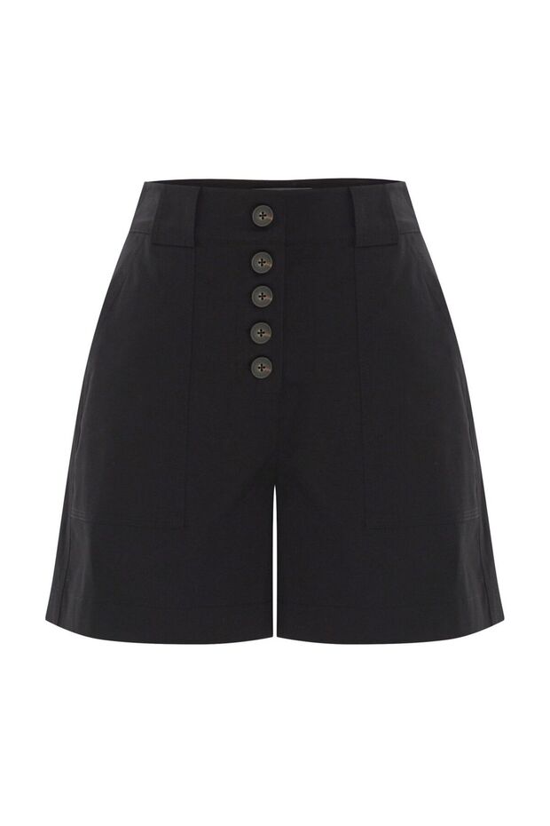 Siyah Klasik Şort - 5