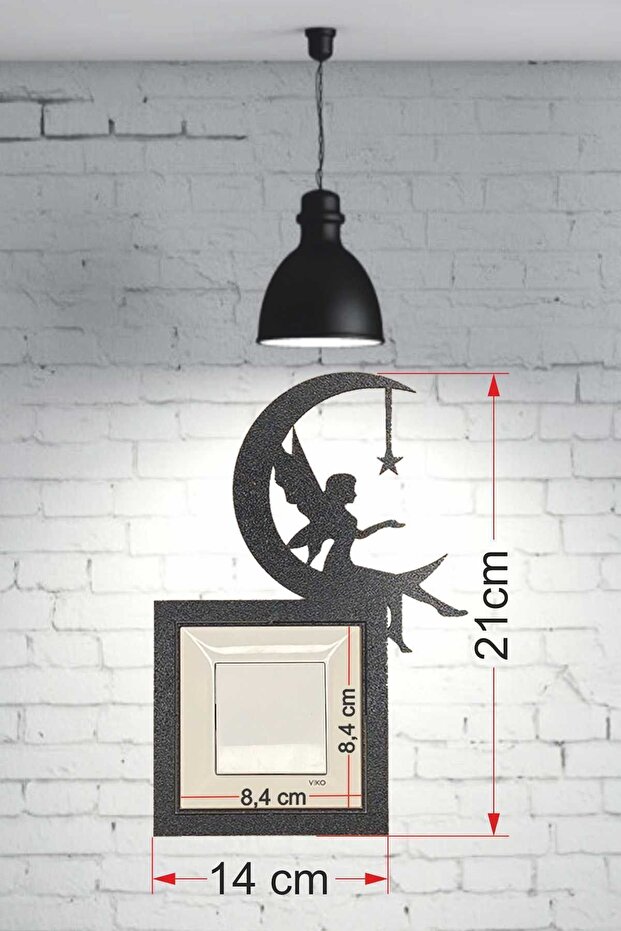 2123 Laser Cut Wooden Socket Frame Single Moon Fairy - 5