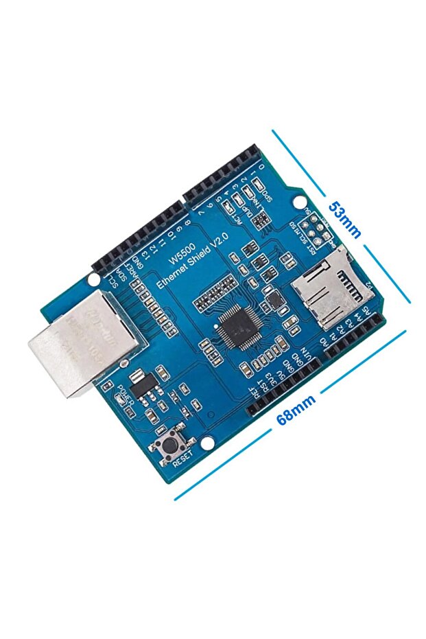 Arduino Ethernet Shield Wiznet W5500 3.3V SPI TCP/IP UDP Network Ağ Lan Haberleşme İnternet Iot - 1