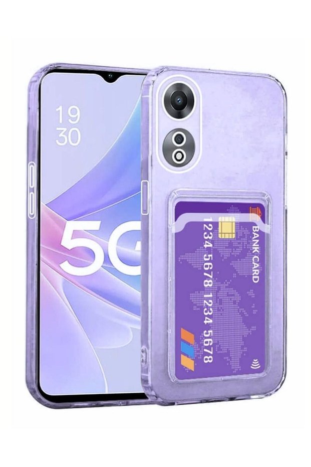 Oppo A78 Case Shock Absorbing Corner Protection Silicone Cover with Card Holder Wallet