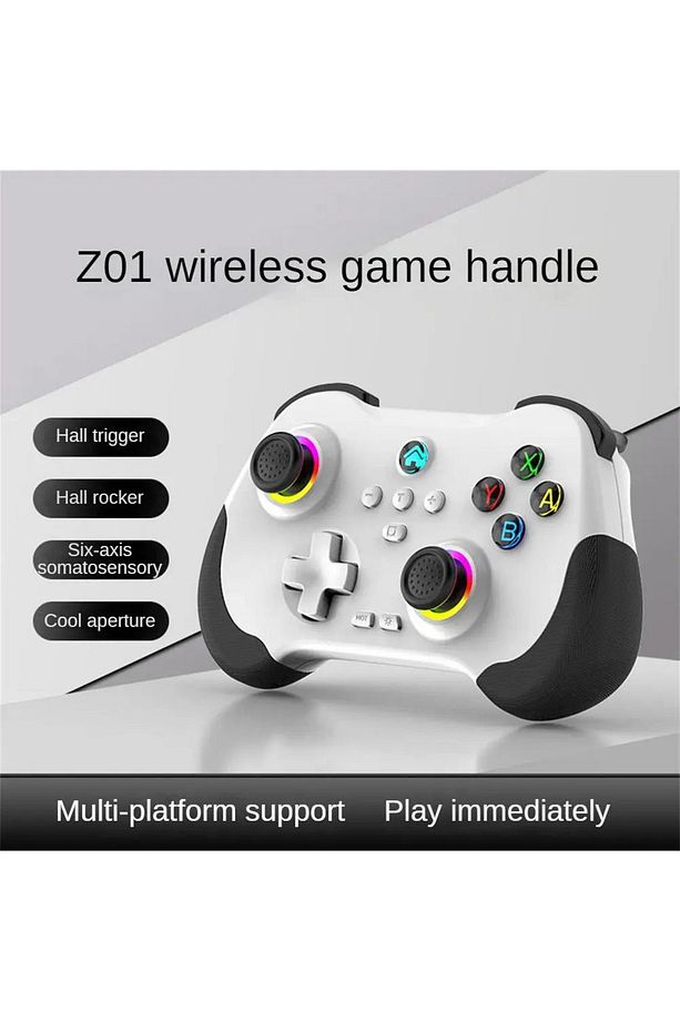 Z01 Rgb Işıklı Switch/Ps3/Ps4/Android/iOS MFi/Pc/Steam Uyumlu Kablosuz Bluetooth Gamepad - 2