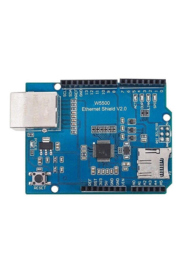 Arduino Ethernet Shield Wiznet W5500 3.3V SPI TCP/IP UDP Network Ağ Lan Haberleşme İnternet Iot - 5