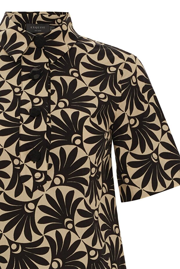 Rochie mini cu guler cămașă - 7