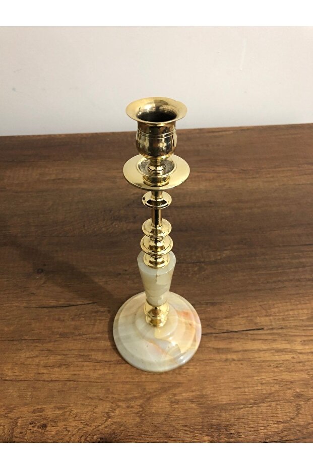 Tekli Mermerli Şamdan - 2