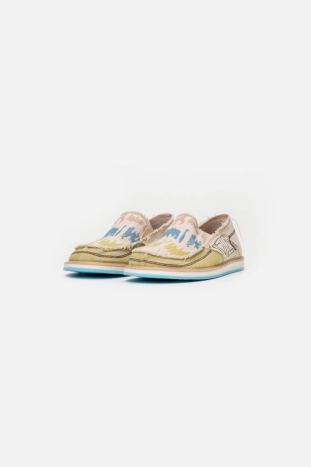 1331 Linen Espadril Keten Kadın Ayakkabı Bej Sarı - 4
