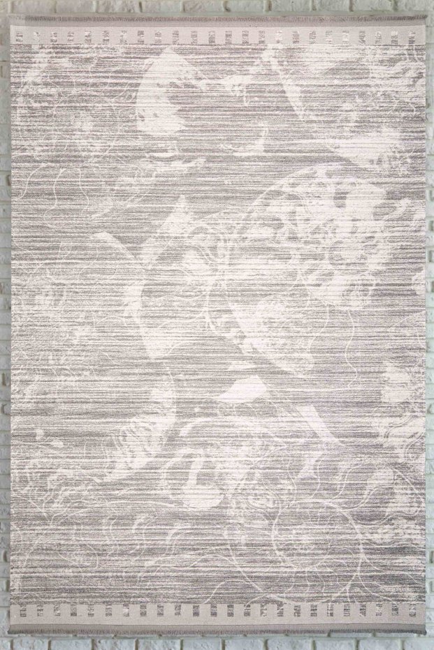 Antique Patterned Gray Carpet Washable Non-Slip Base Chenille Machine Bedroom Carpet 7204