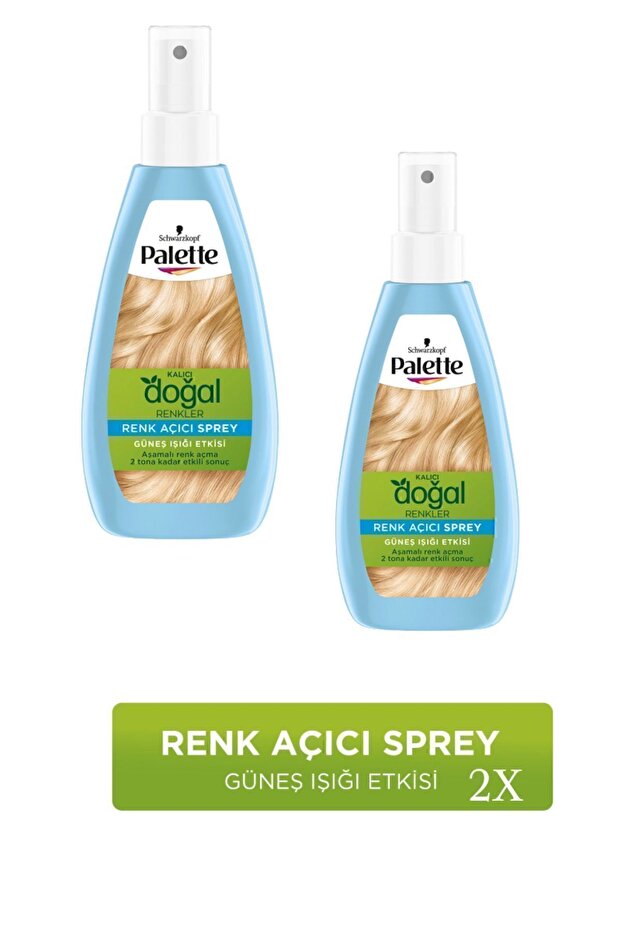 Palette Kalıcı Doğal Renkler Renk Açıcı Sprey X 2 Adet