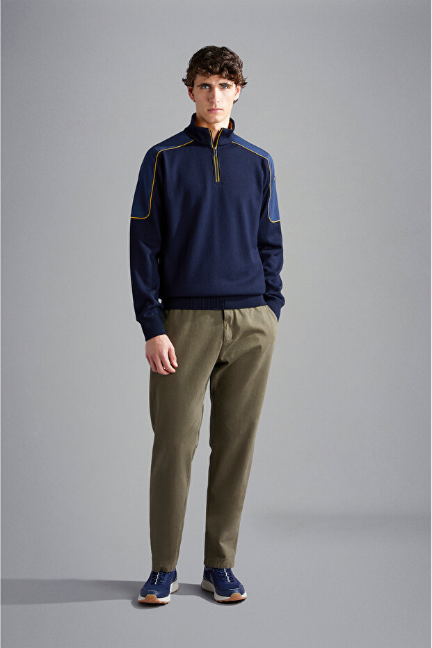 MEN'S ZIPPED PULLOVER C.W. WOOL - 4