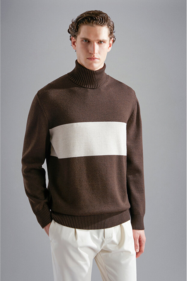 MEN'S WOOLLEN TURTLENECK - 1