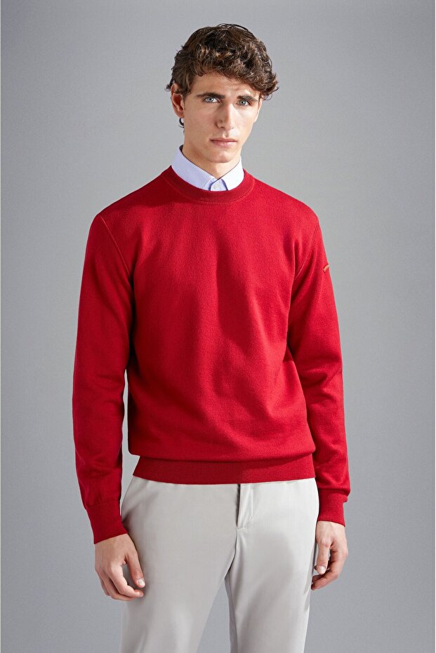 MEN'S KNITTED ROUNDNECK C.WWOOL