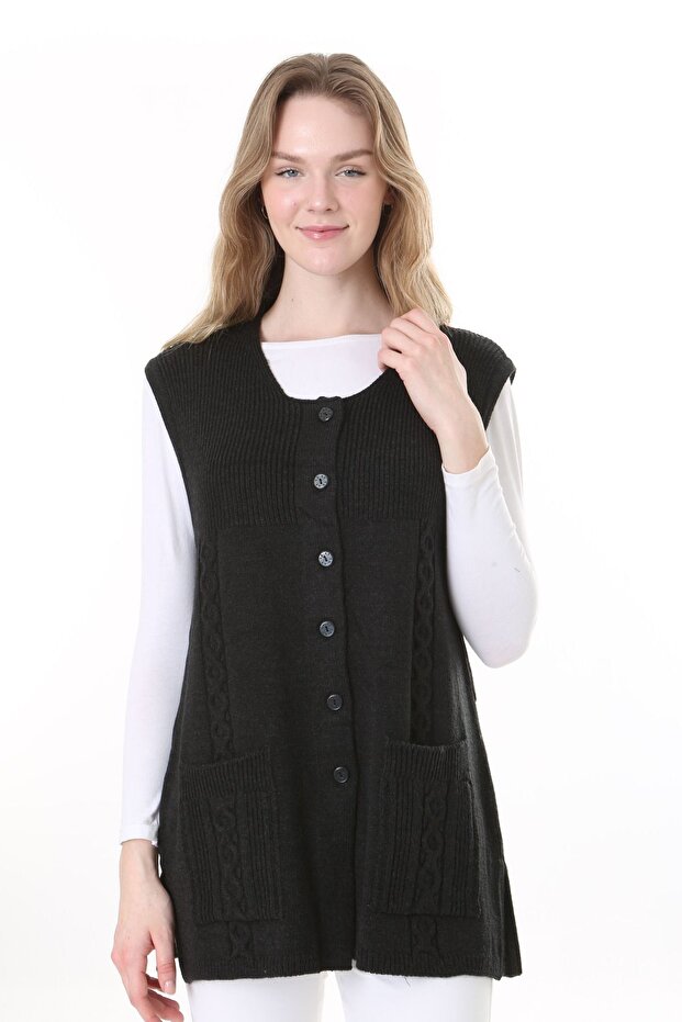 Triko Harttuş Yelek - 4