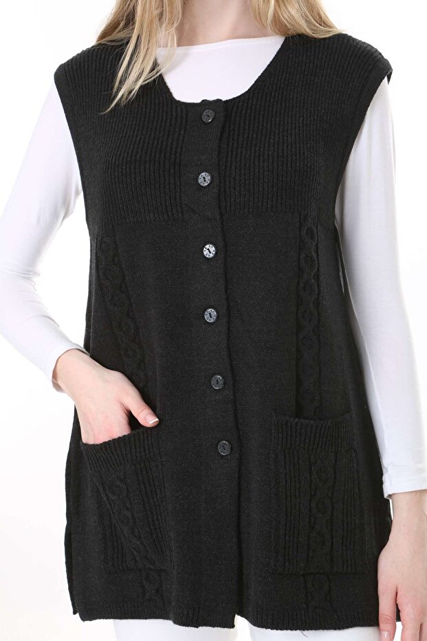 Triko Harttuş Yelek - 1